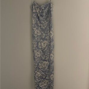 Reformation Blue and Cream Floral Dress